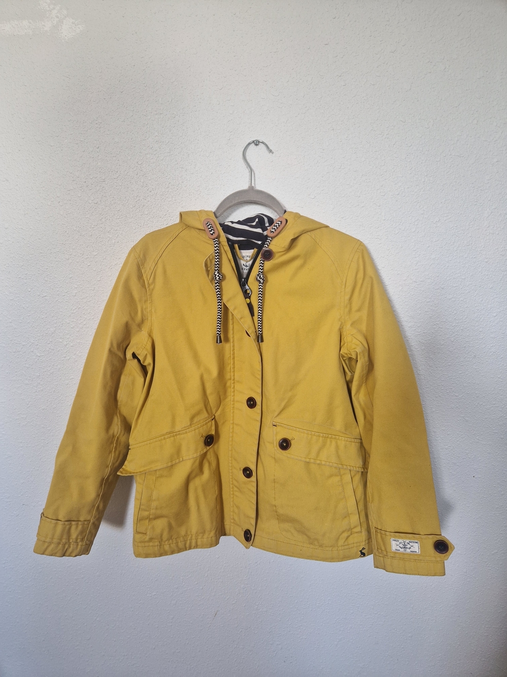 Waterproof Joules Mustard Yellow Hooded Utility Jacket